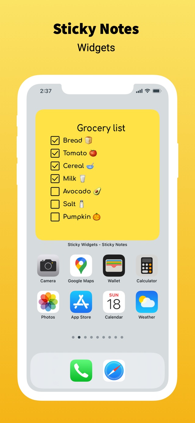 Sticky Widgets screenshot 1